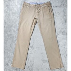 Peter Millar Pants Mens 40 Khaki Beige Classic 5‎ Pocket Straight Stretch Chino